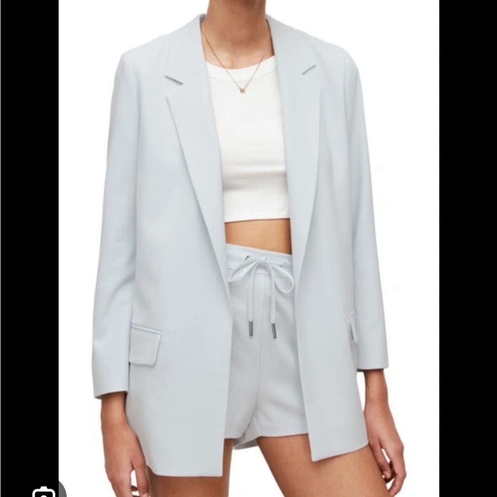 All Saints Aleida Blazer in Powdered Blue